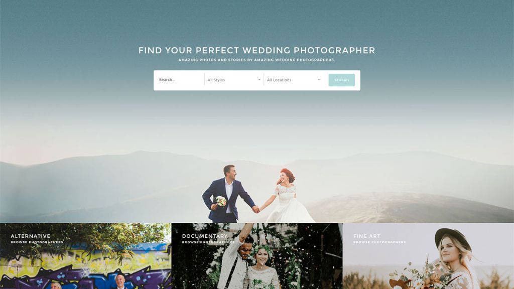 The wedding photography business's webpage showcasing career success opportunities.