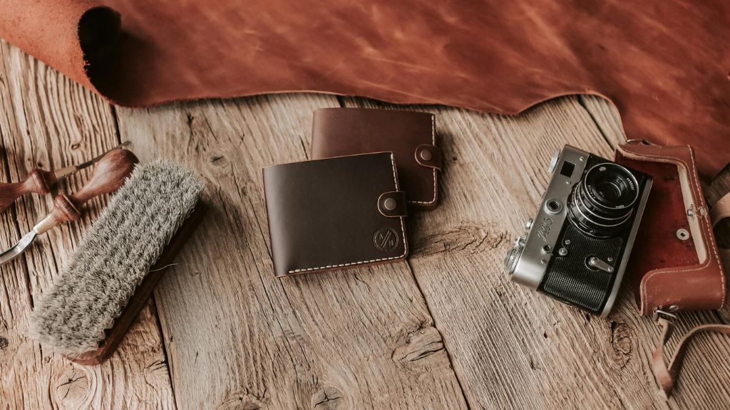 The process of the leather wallet-making business, where skilled artisans create wallets of various designs using quality leather.