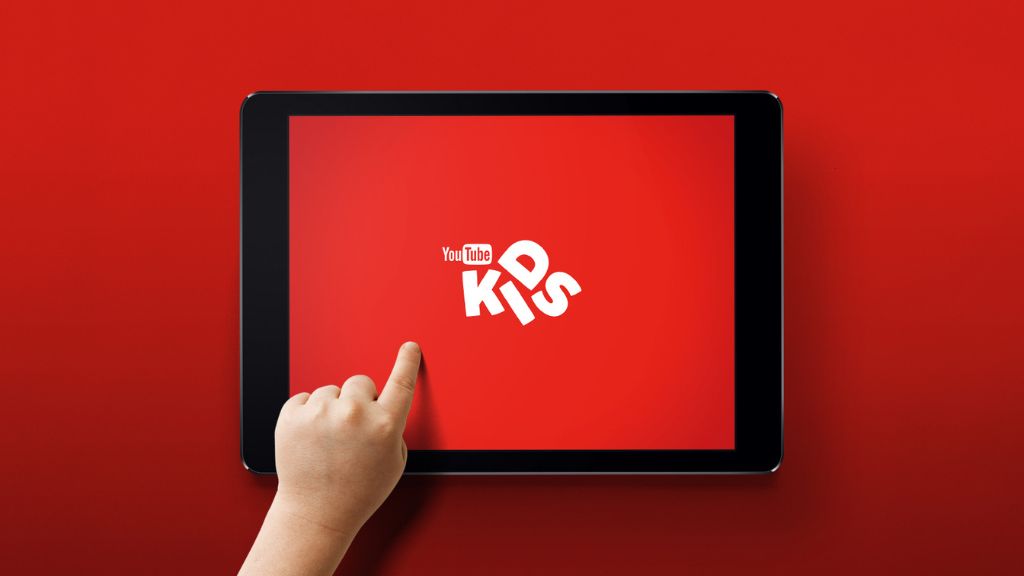 The homepage of the YouTube Kids app, where content suitable for children is displayed.