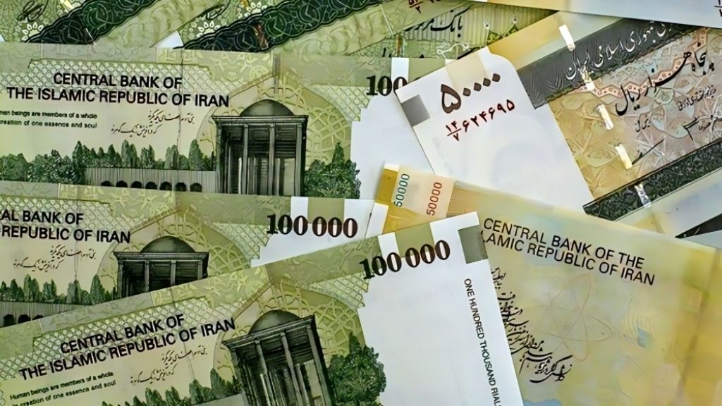 Iranian Rial currency, which holds a low value in the global market due to economic challenges.