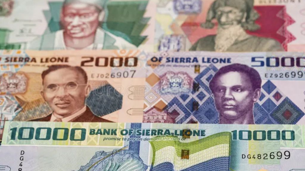 Sierra Leonean Leone currency, which holds a low value due to the country's economic challenges.