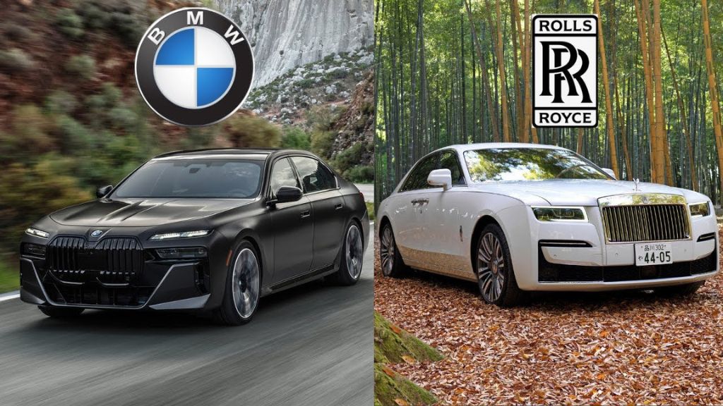 BMW vs Rolls Royce – A comparative image of two iconic luxury brands.