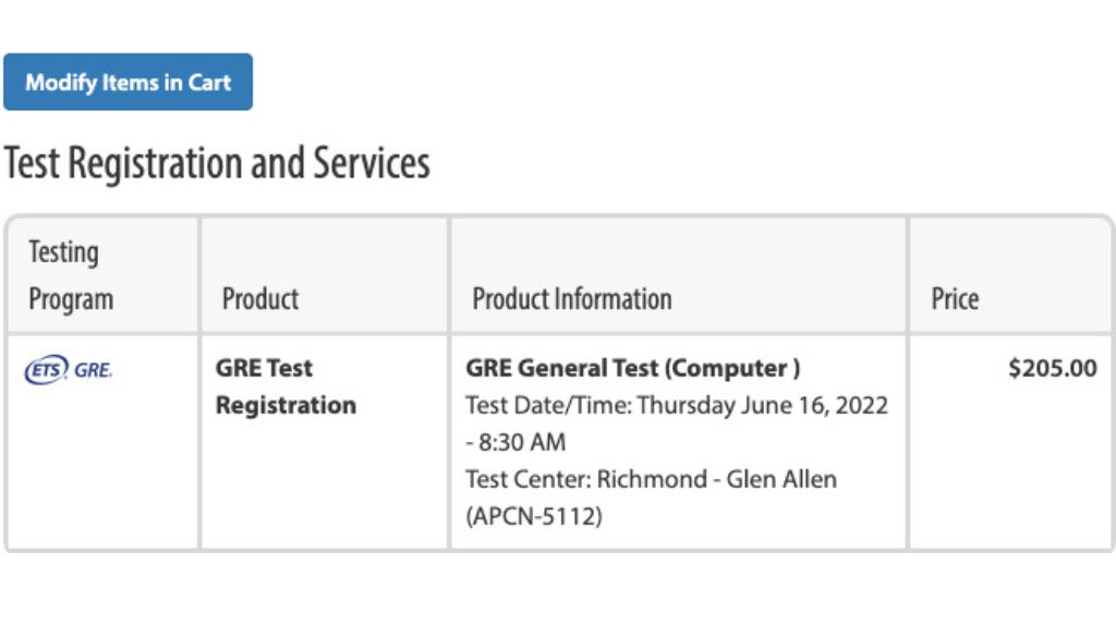 Paying the GRE registration fee: The process of fee payment for the exam