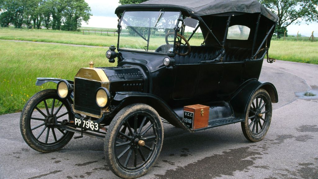 Ford Motor Company's Model T car, which was launched in 1908 and revolutionized the automobile industry.