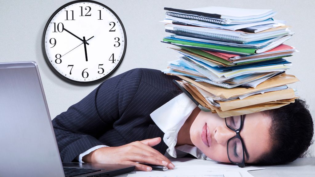 Lack of sleep negatively affects work efficiency and mental stability.