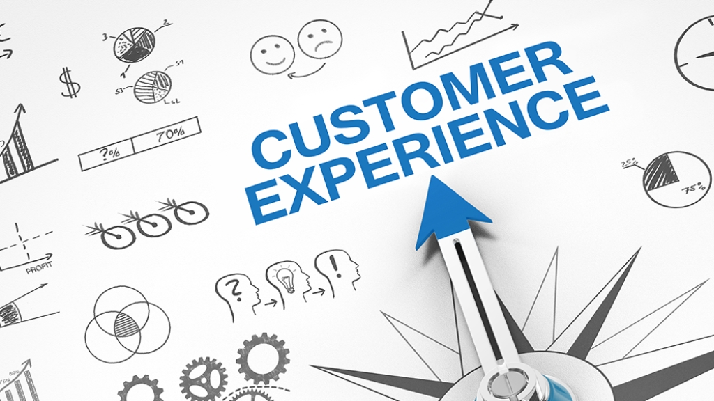 A customer interacting with digital touchpoints, representing Customer Experience Transformation.