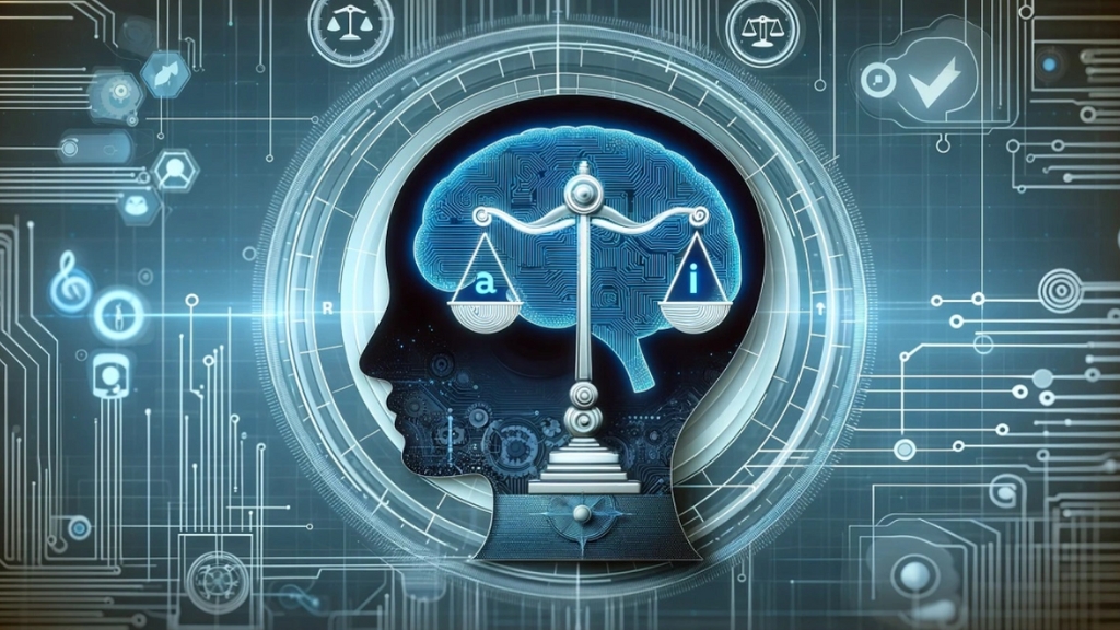 A researcher working on ethical AI, illustrating the safe and human-centered application of artificial intelligence.